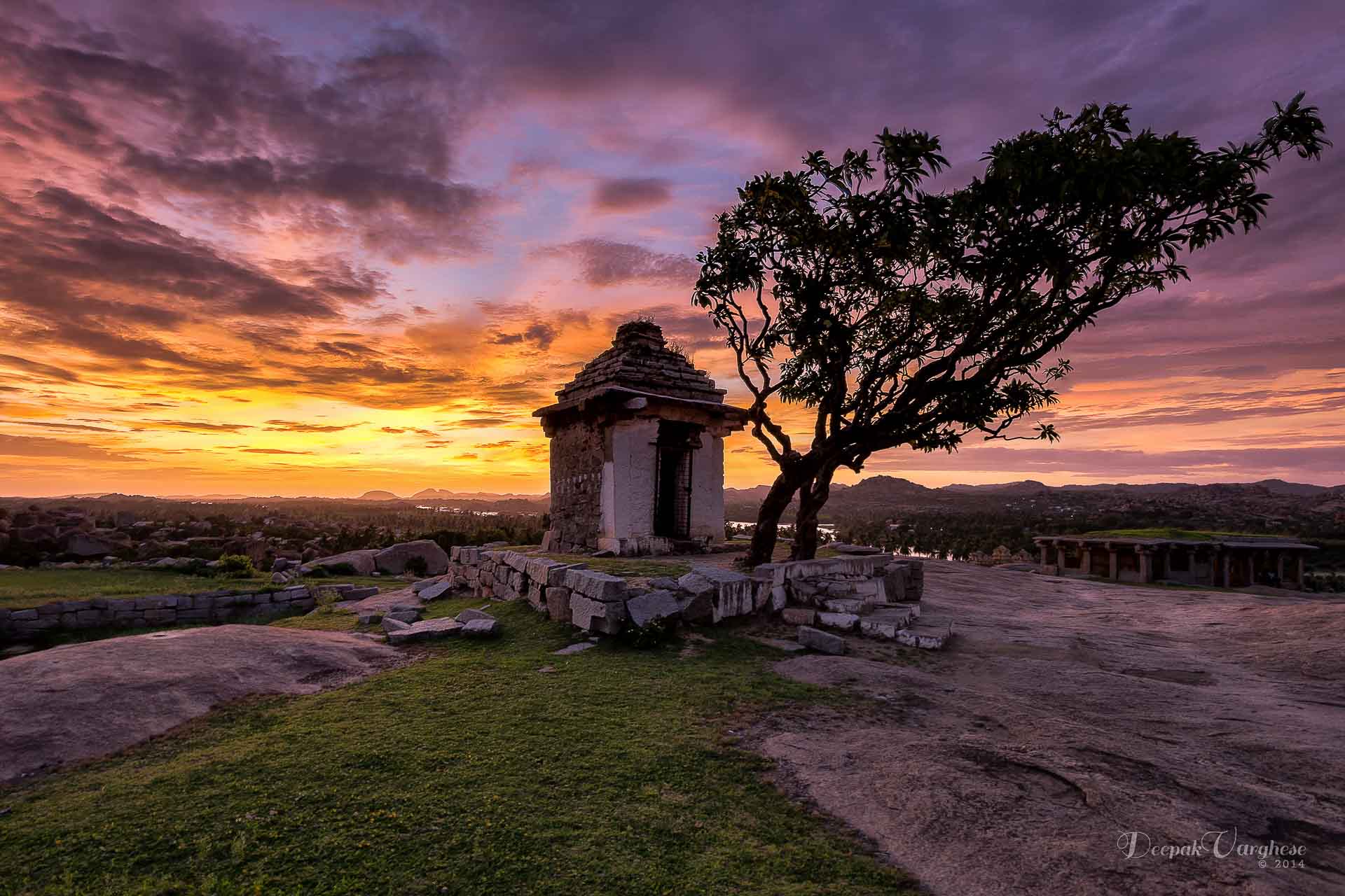 Dramatic landscape with layered mountains and moody sky